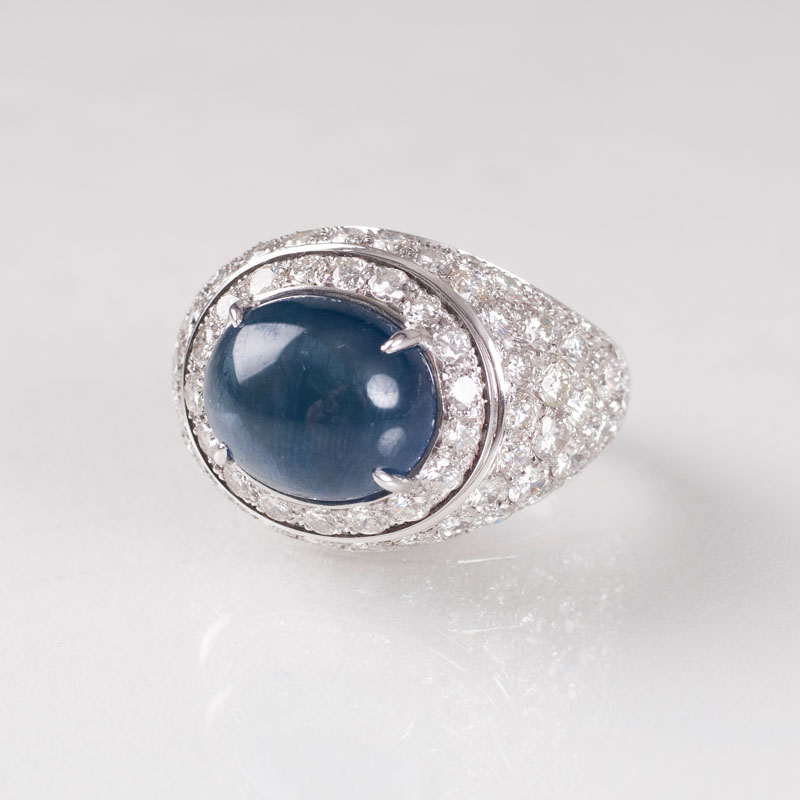 A sapphire diamond ring - image 2