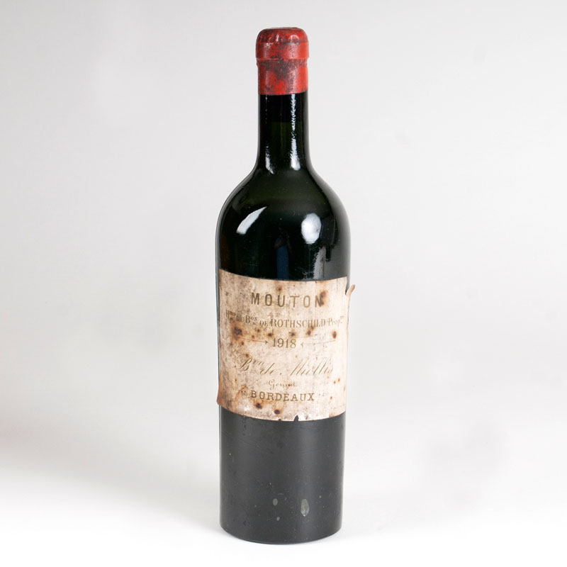 Seltener Sammler-Wein 'Mouton Rothschild 1918', dem Geburtsjahr Helmut Schmidts
