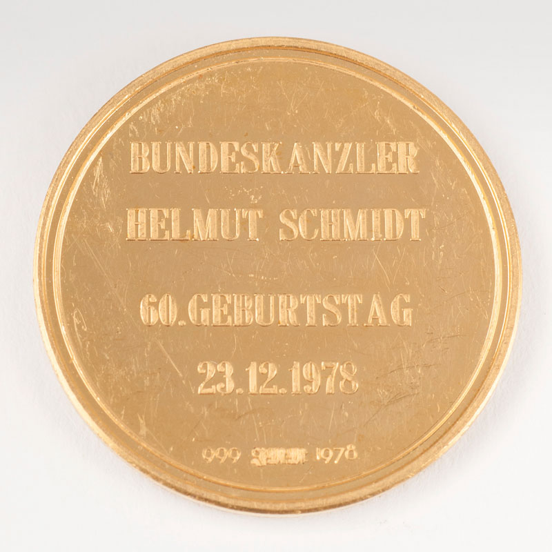 Kleine Medaille Helmut Schmidt 60. Geburtstag - Bild 2