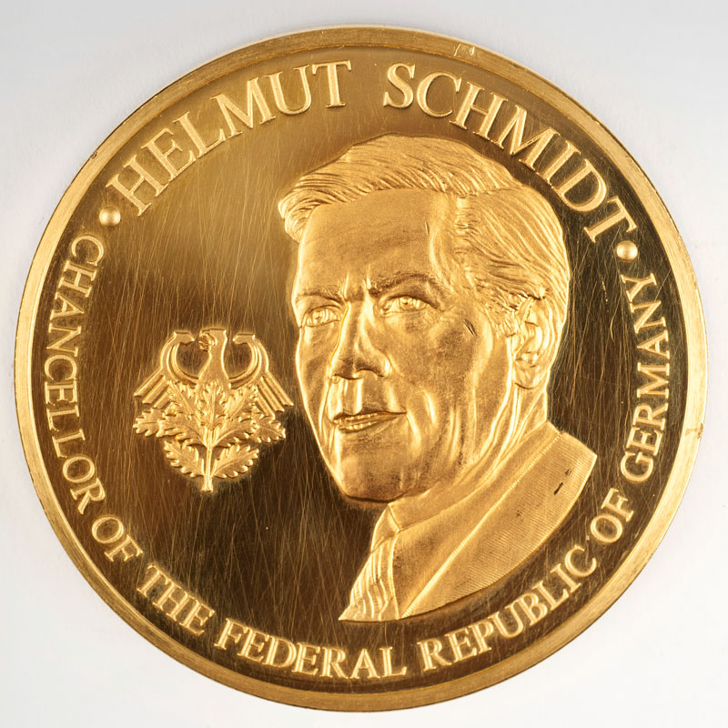 Bicentennial Visit Goldmedaille Helmut Schmidt
