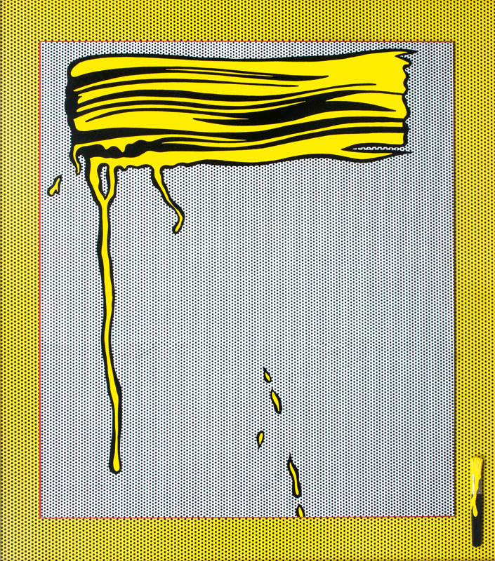 Yellow Brush Stroke I