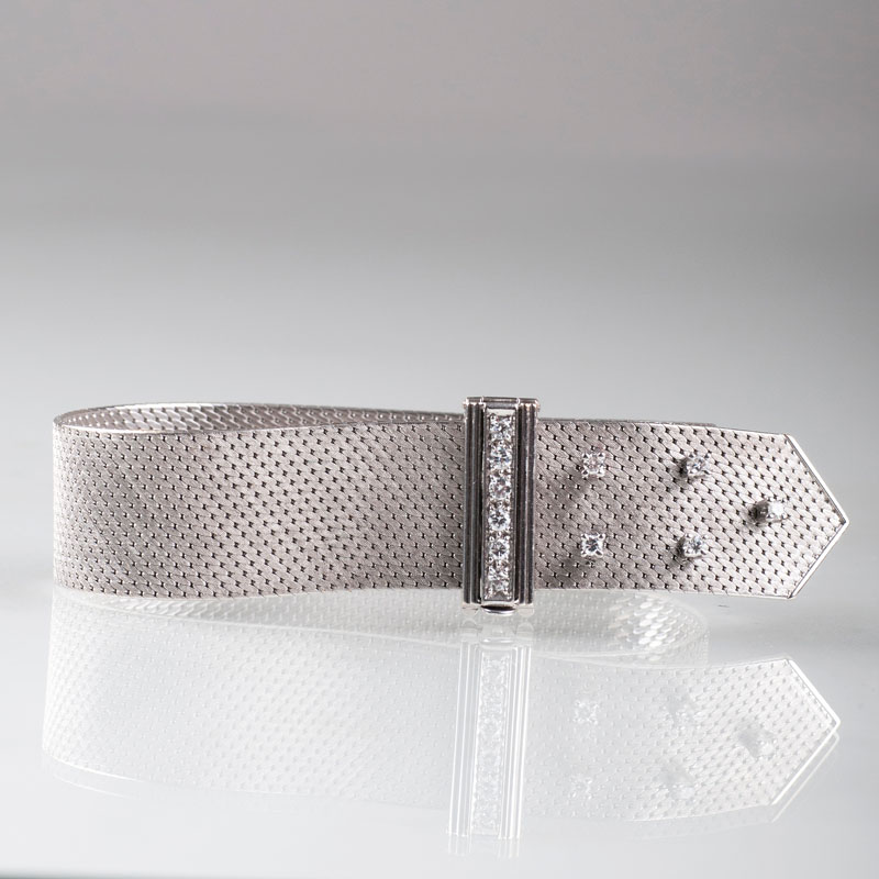 A bracelet 'Belt Buckle' with diamonds