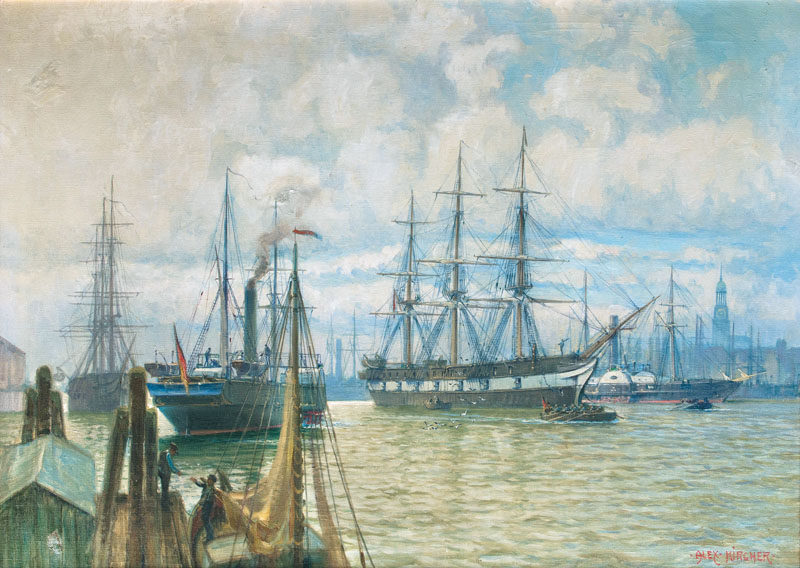 The Reichsflotte in the Port of Hamburg