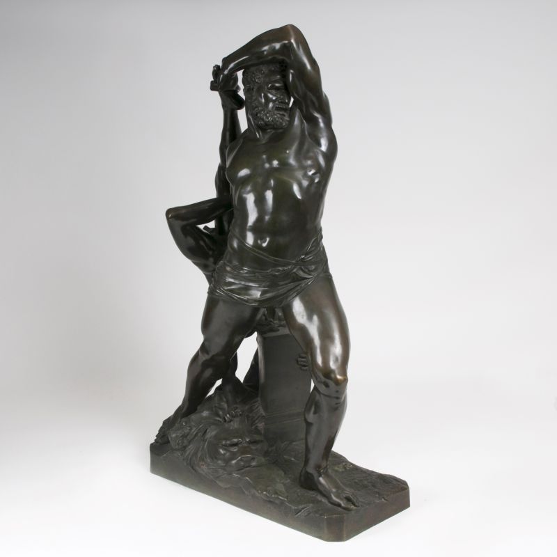 Große Bronze-Gruppe 'Herkules und Lichas' nach Antonio Canova - Bild 2