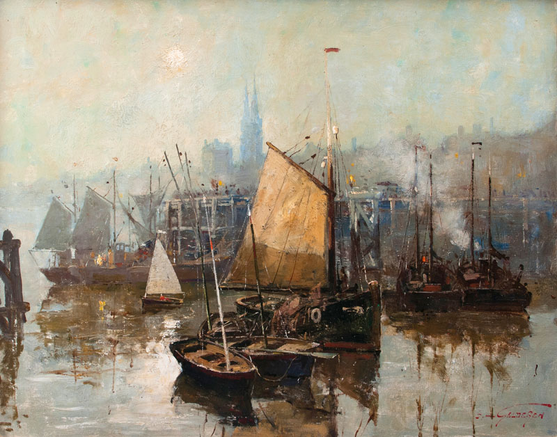Hazy Morning in a Harbour