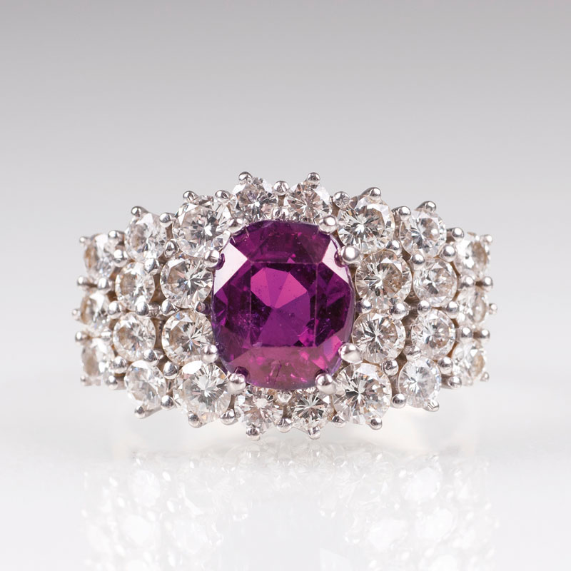 A Vintage ruby diamond ring