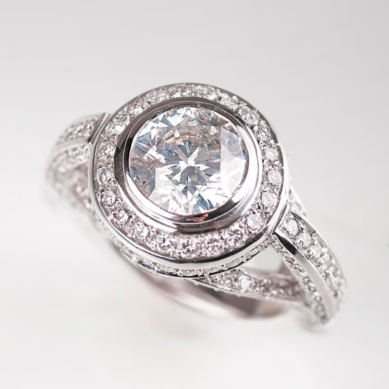 A modern highcarat diamond ring