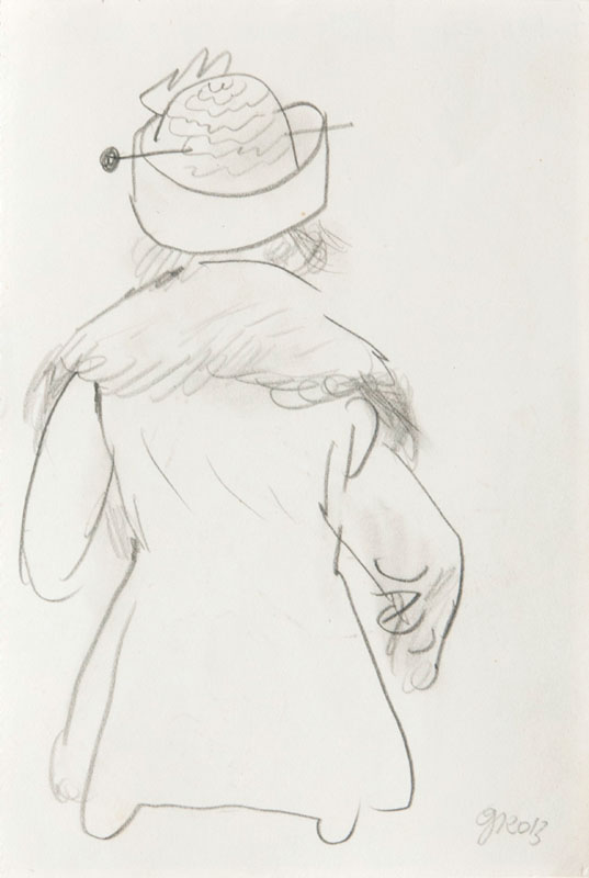 Frau mit Hut