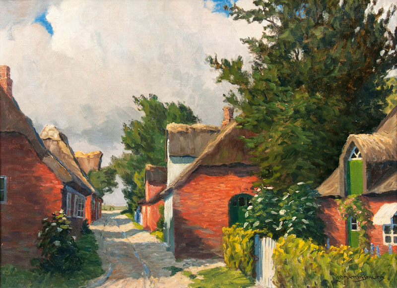 Village Street in Övenum on Föhr