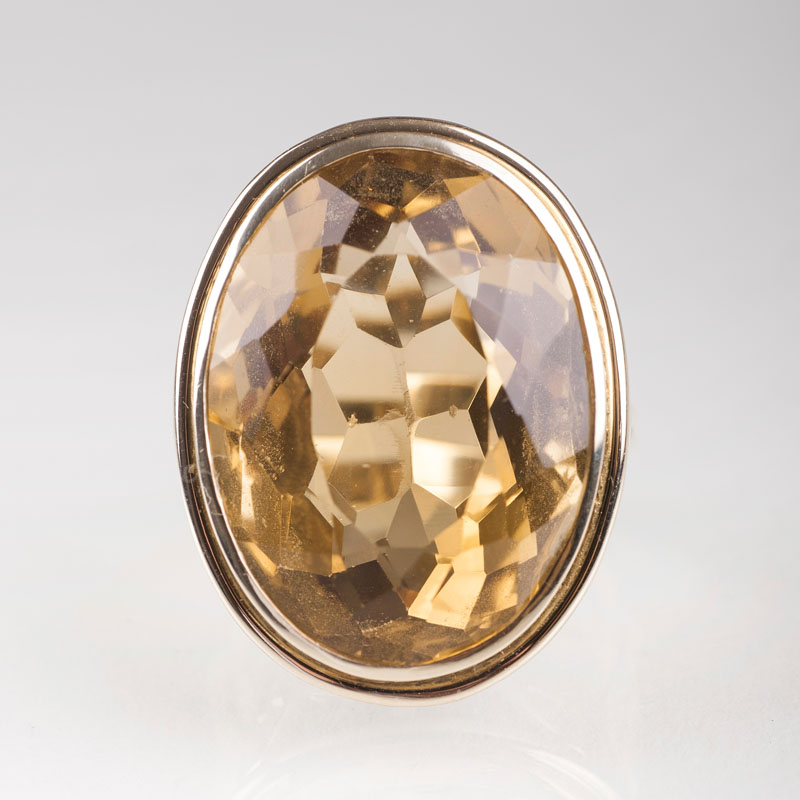A large citrine ring