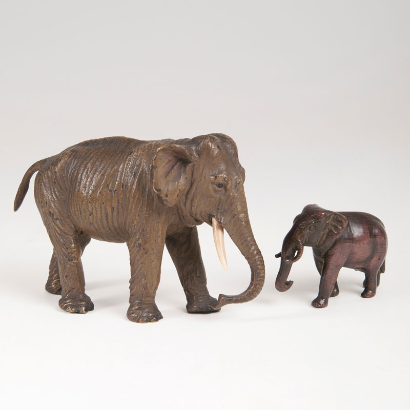 Zwei Wiener Bronzen 'Elefanten'