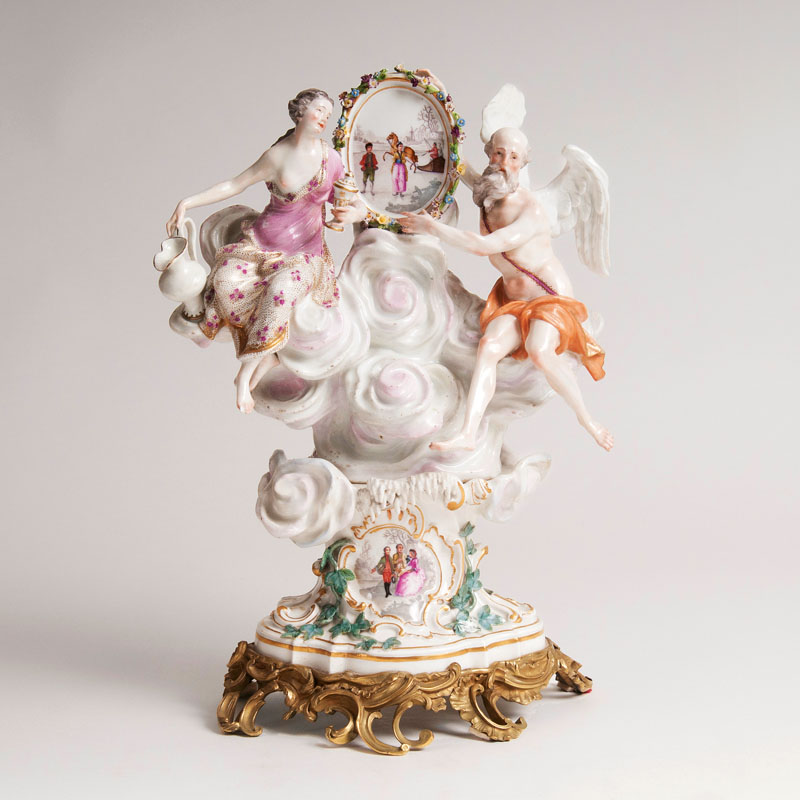 A large porcelain allegorical  group 'The Winter'