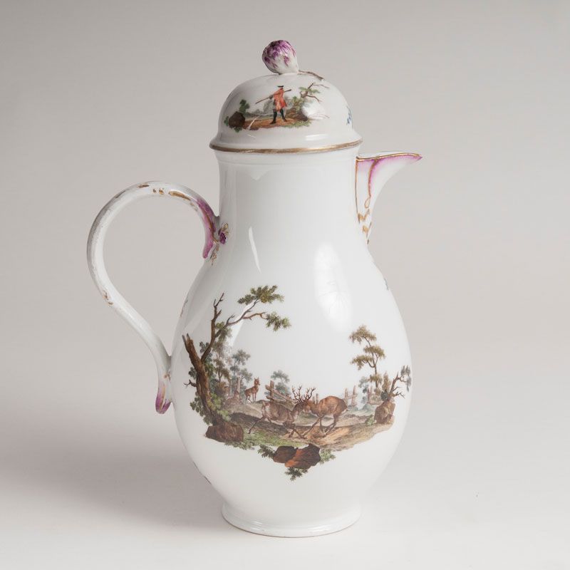 A coffee pot with hunting scenes - image 2
