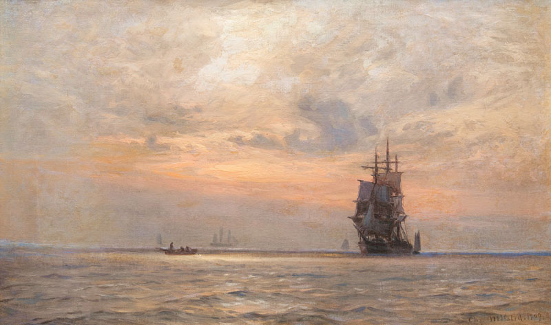 Sailing Ships in Evening Light