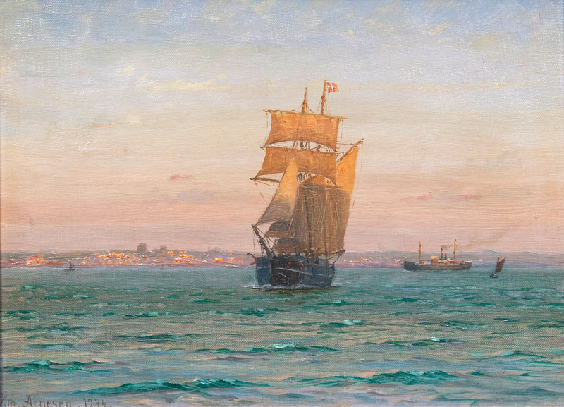 Ships off Helsingborg