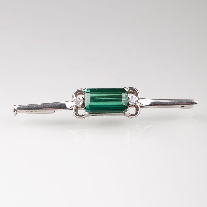 A tourmaline brooch