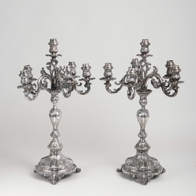 A pair of candelabra