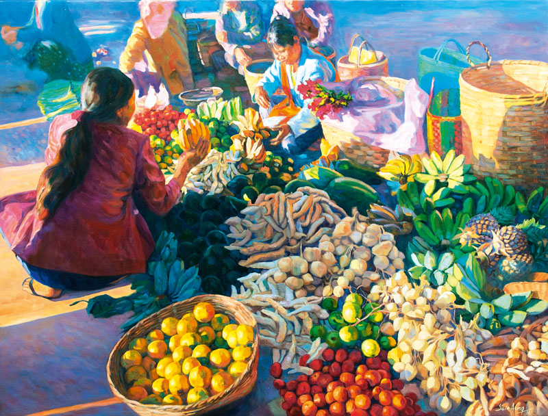 Auf dem Fruchtmarkt