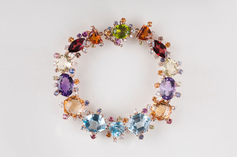 An extraordinary, highcarat precious stone bracelet