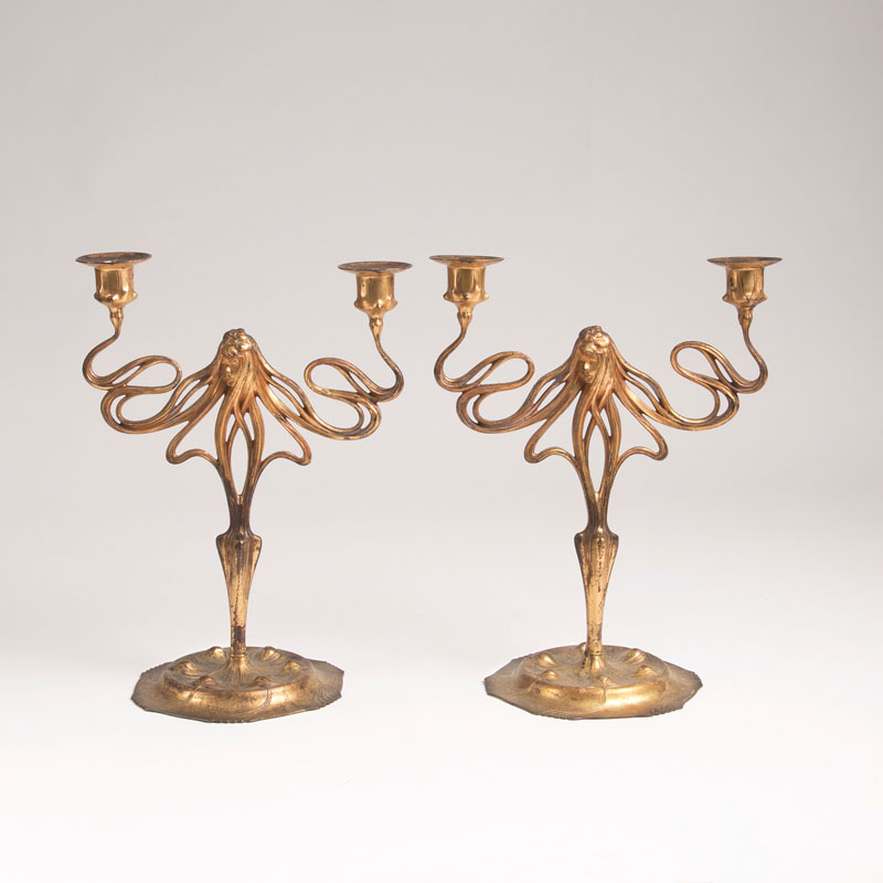 A pair of elaborate Orivit Art Nouveau Chandeliers