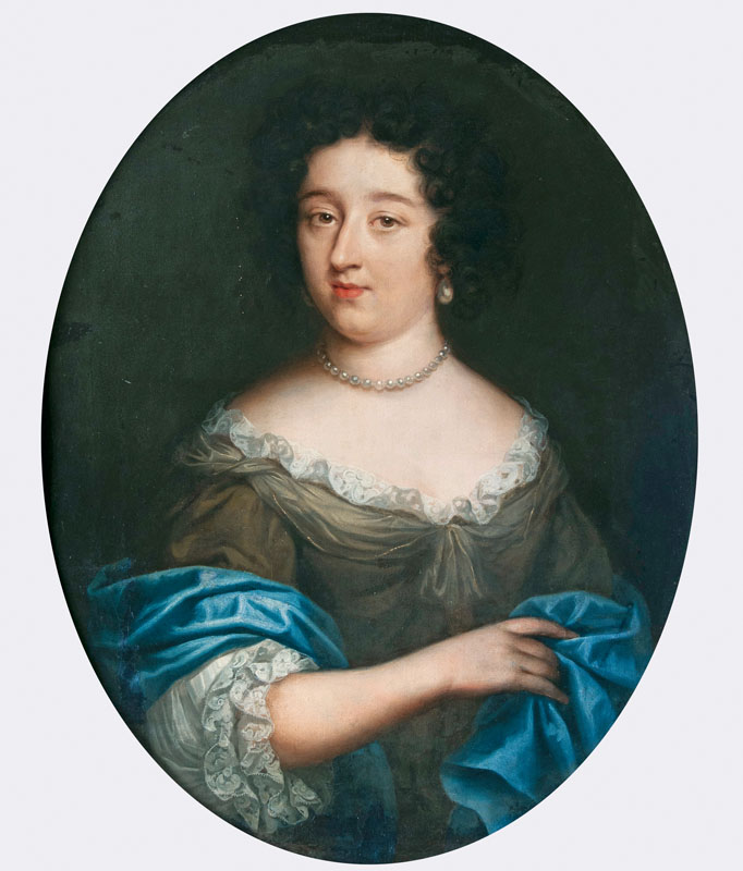 Portrait einer Dame mit Perlenkette