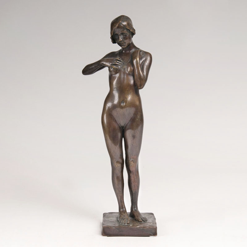 A bronze sculpture 'Female nude'