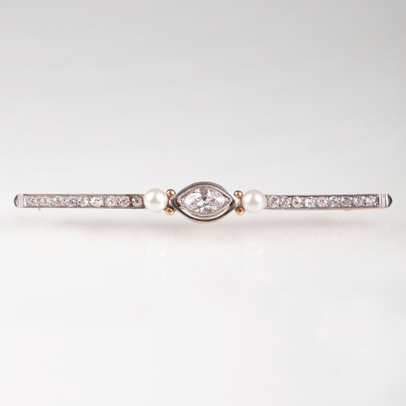 An old cut diamond brooch