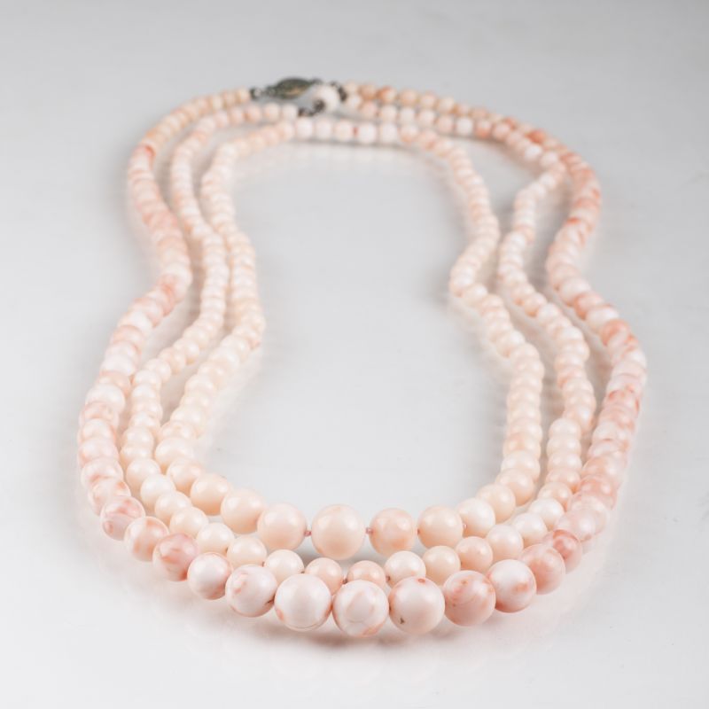 Three coral necklaces