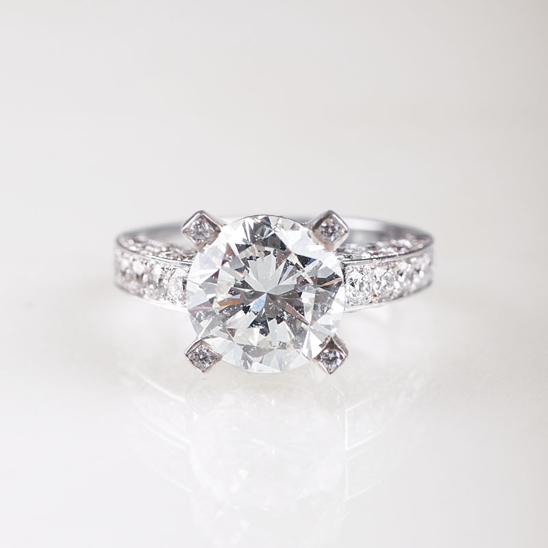 An exquisite, highcarat solitaire ring