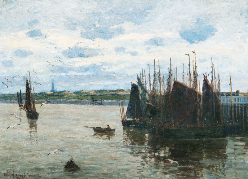 Wilhelm Hambüchen - Fischerboote im Canal von Dienport Fischerboote im Canal von Dienport