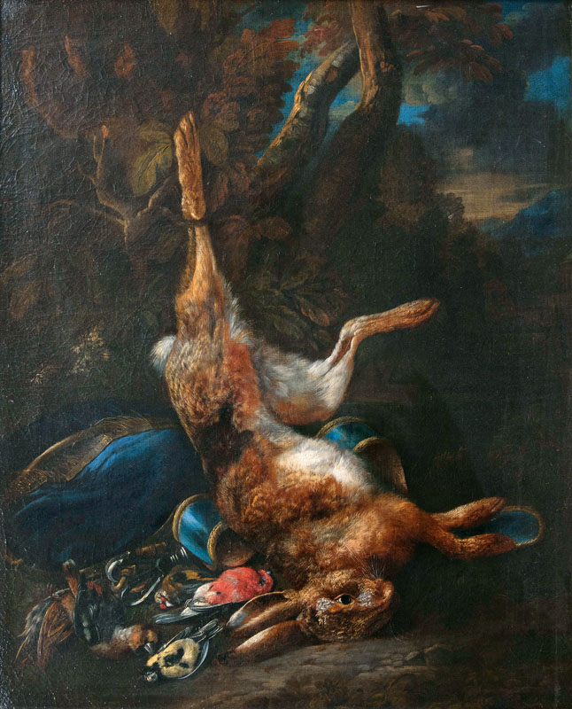 Still Life of Game with Hare and Songbirds