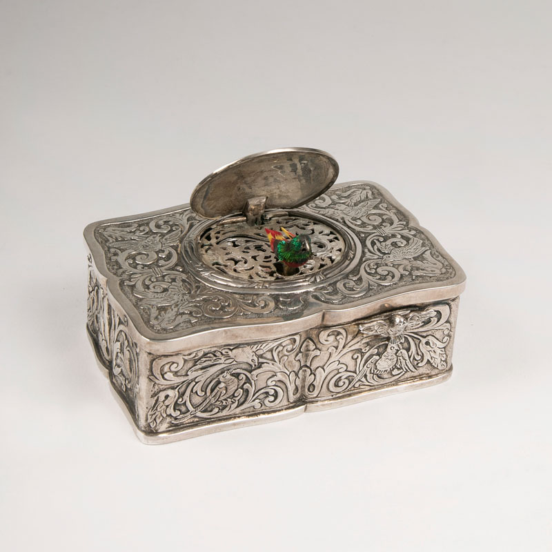 A music box with a songbird