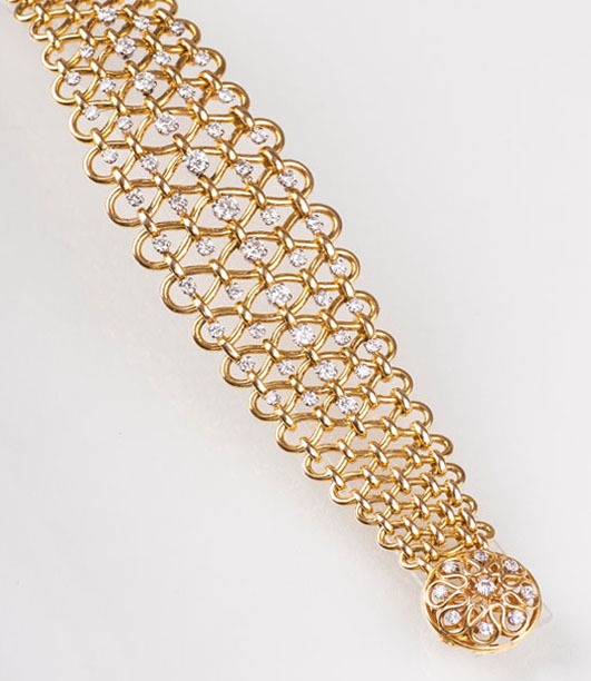An exceptional Vintage diamond bracelet by Jeweller Wilm