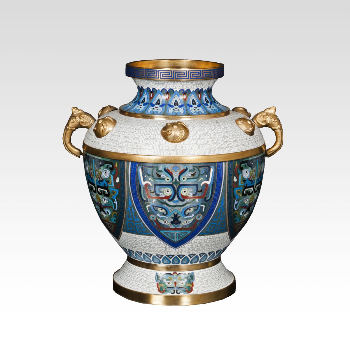 Große Cloisonné-Vase