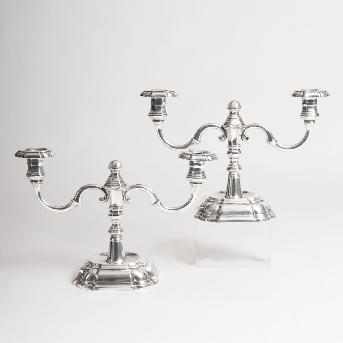 A pair of candelabras in Baroque style