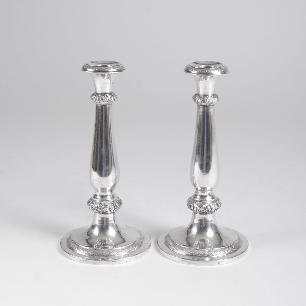 A pair of Biedermeier candlesticks from Vienna