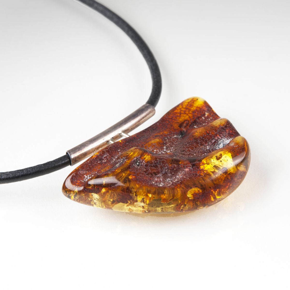 A large modern amber necklace