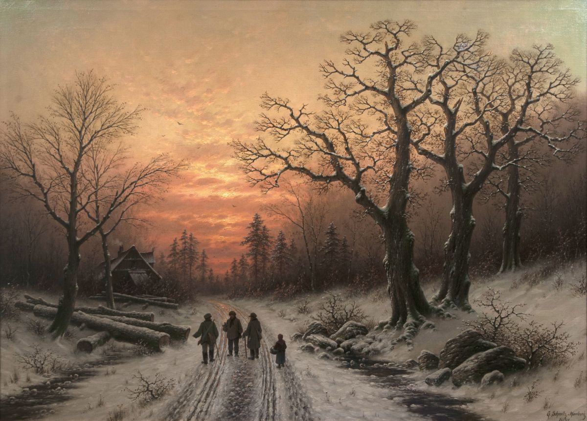 Evening in a Winterly Forest