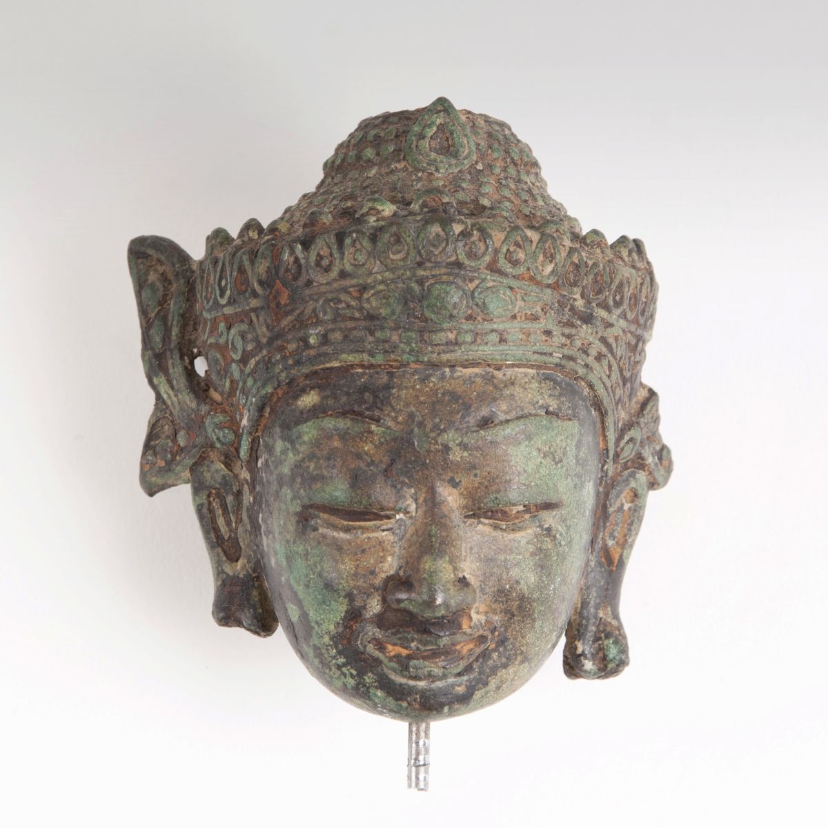 A Ratanakosin style bronze head of Buddha