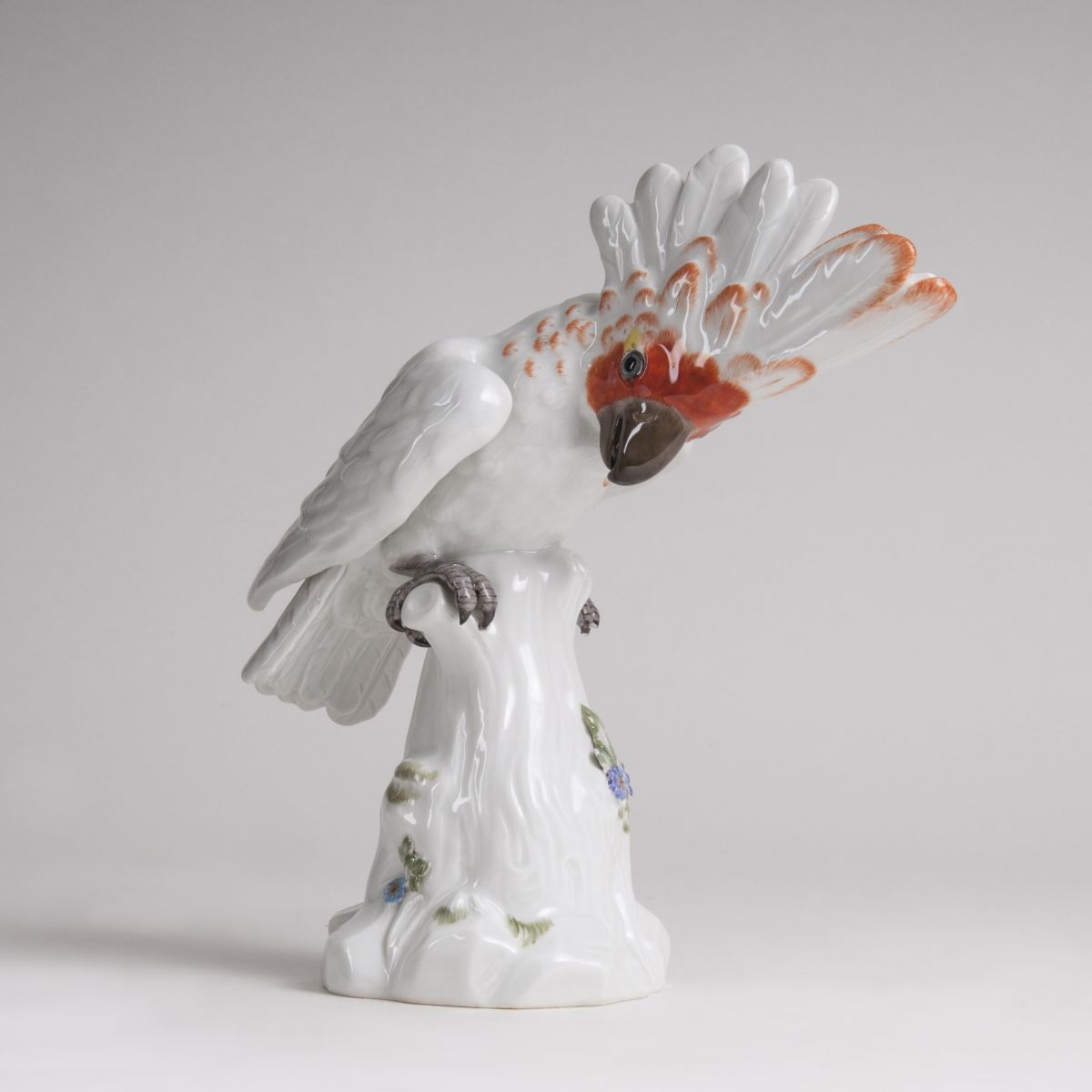 A Porcelain Sculpture 'Cockatoo'