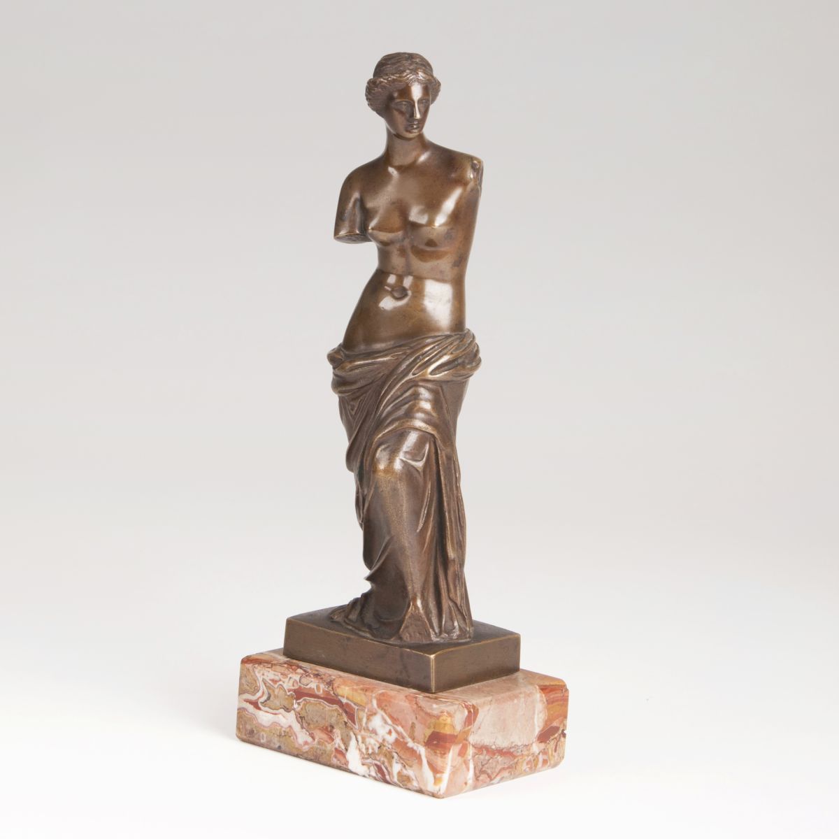 Kleine Bronze-Figur 'Venus von Milo' nach der Antike