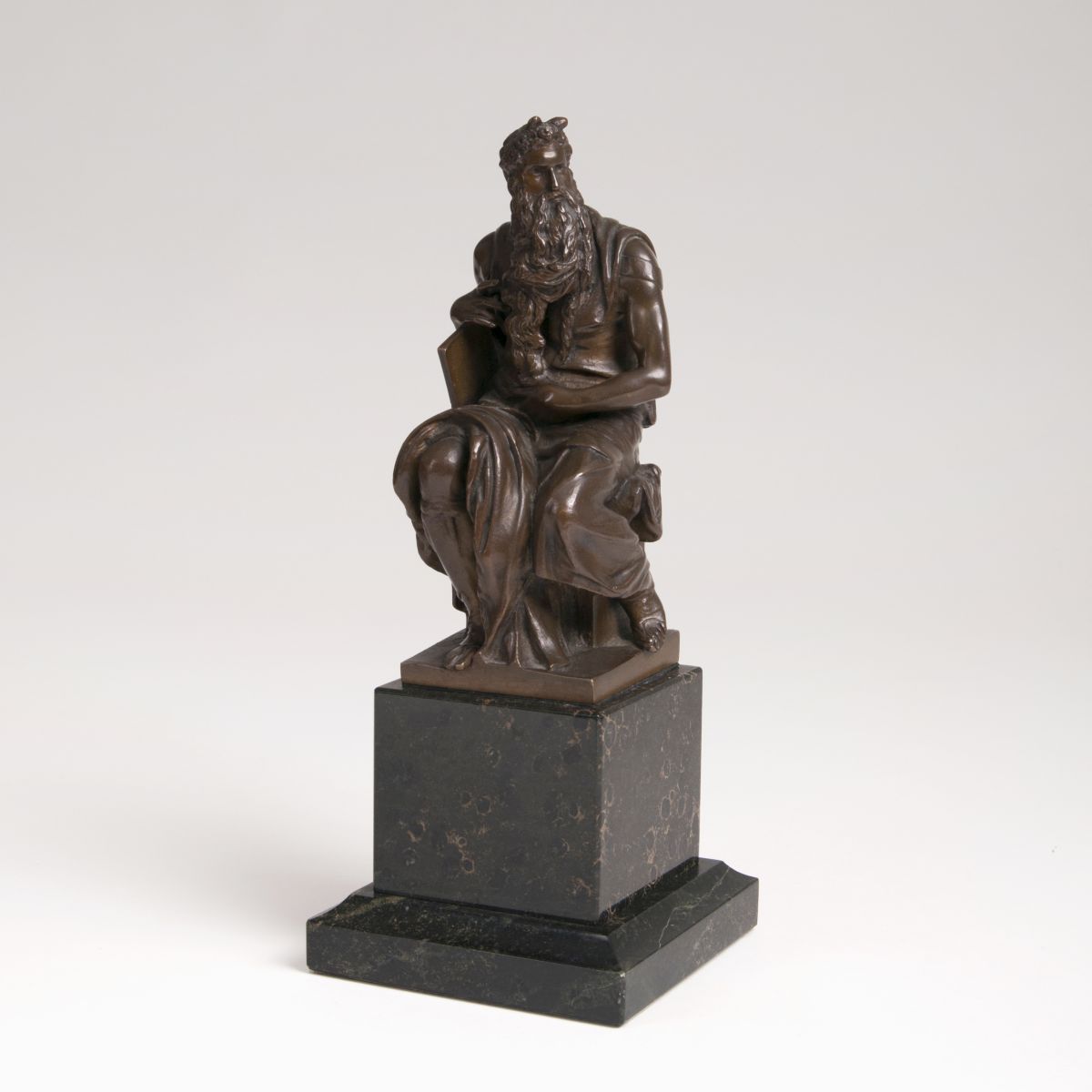 A small bronze 'Moses' after Michelangelo