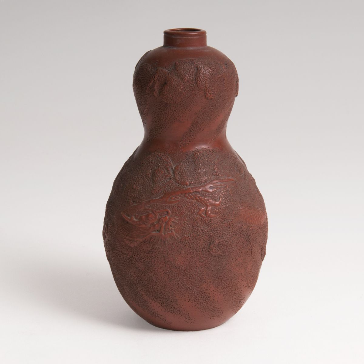A biwa ceramic vase in calabash shape