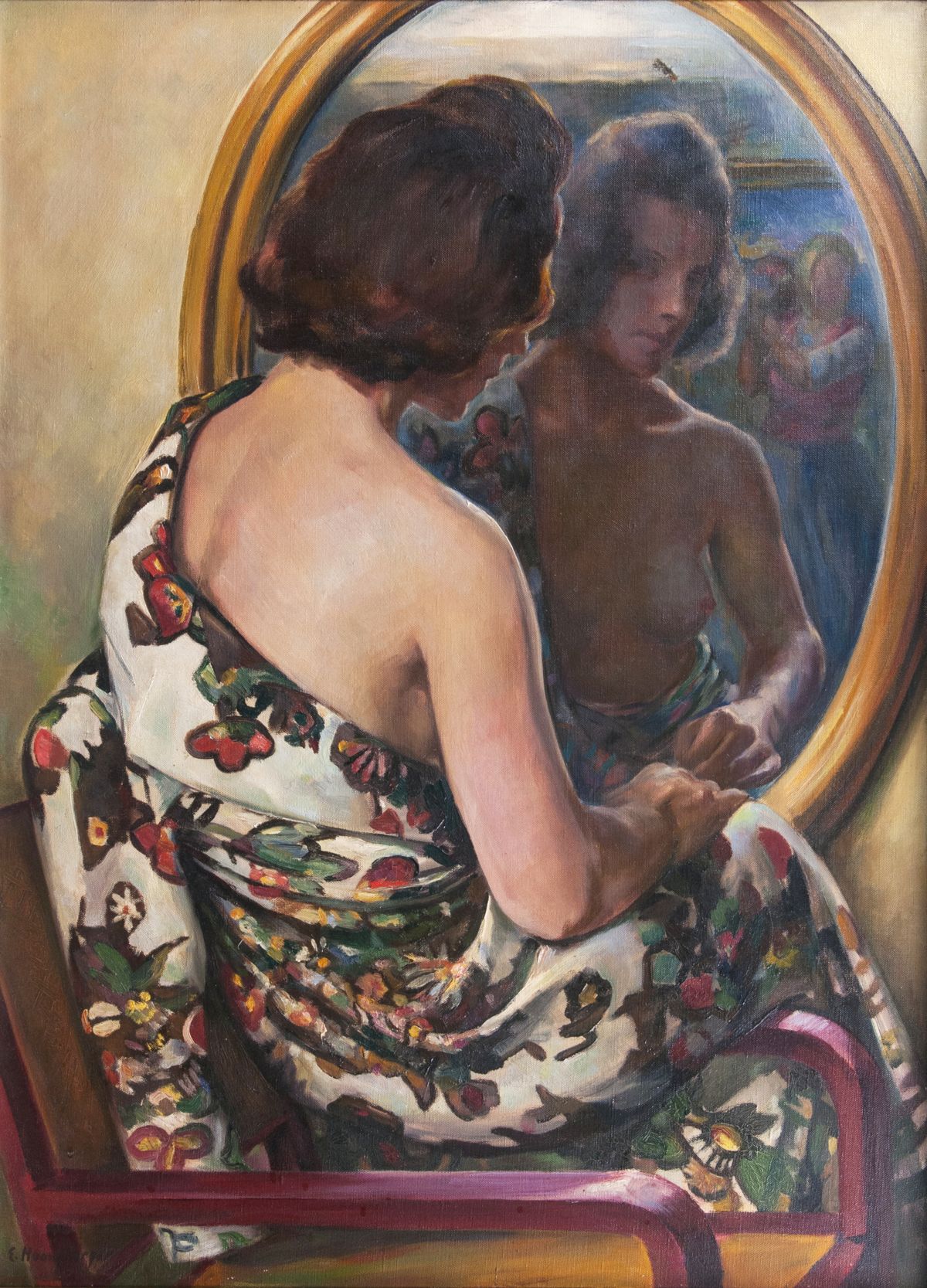 Half Nude in a Mirror