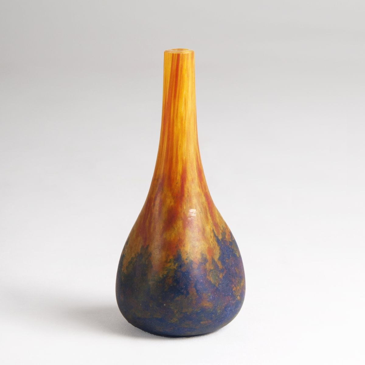 A small narrow neck Vase with mottled decor