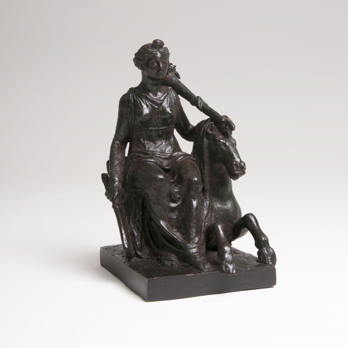 A bronze sculpture 'Amphitrite on a hippocampus'