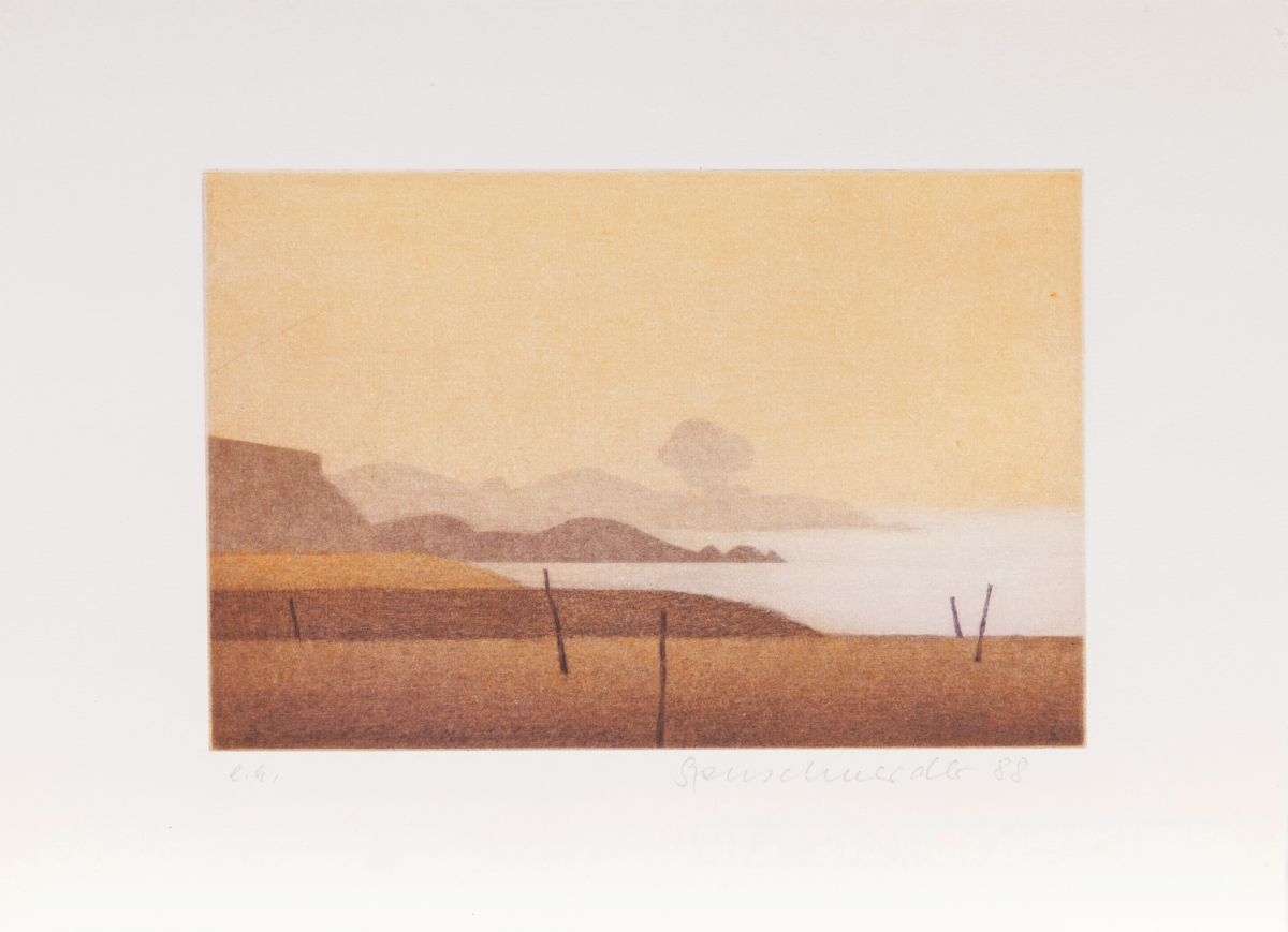 Four Prints with Landscapes and Bathers
