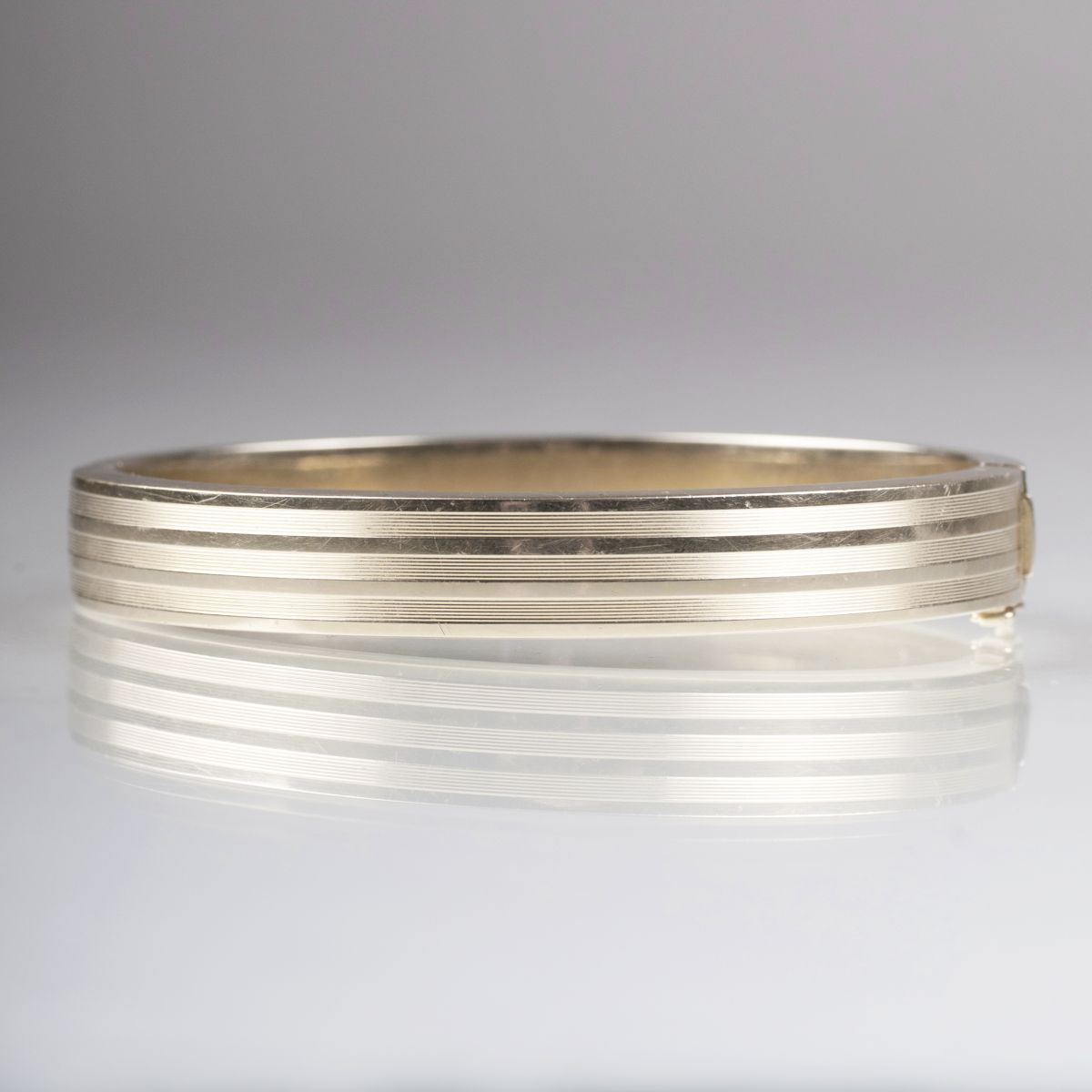 A golden bangle bracelet