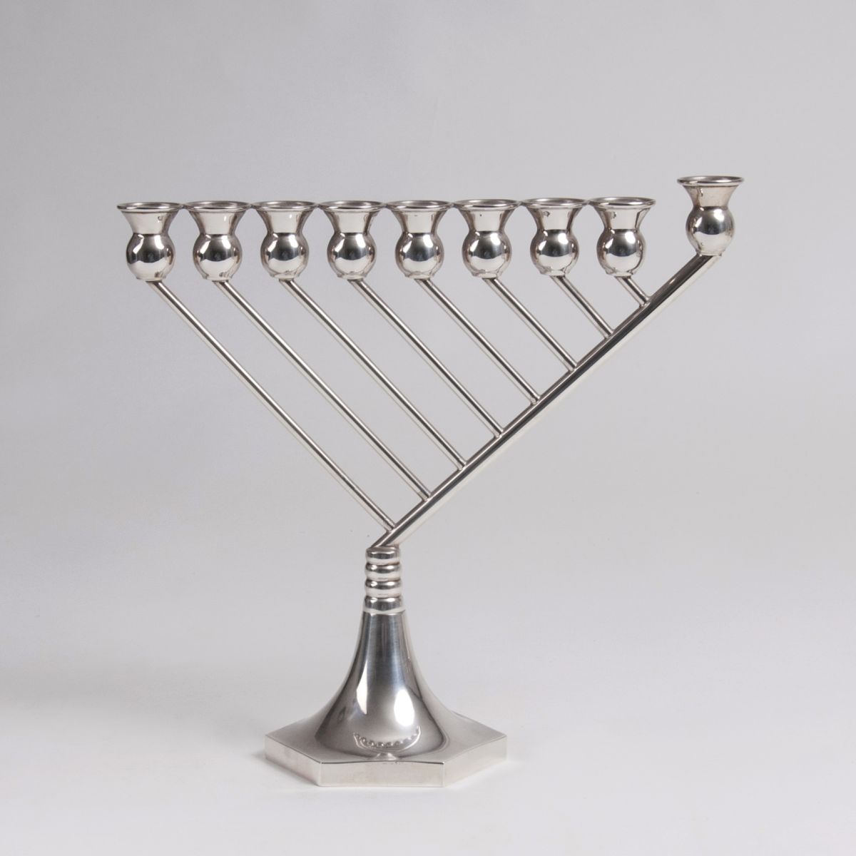 A traditional israeli Hanukkah menorah