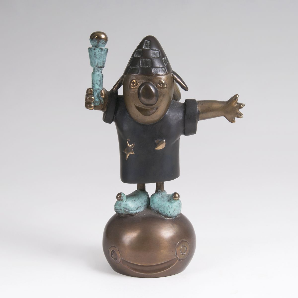 A Bronze Sculpture 'Clown'